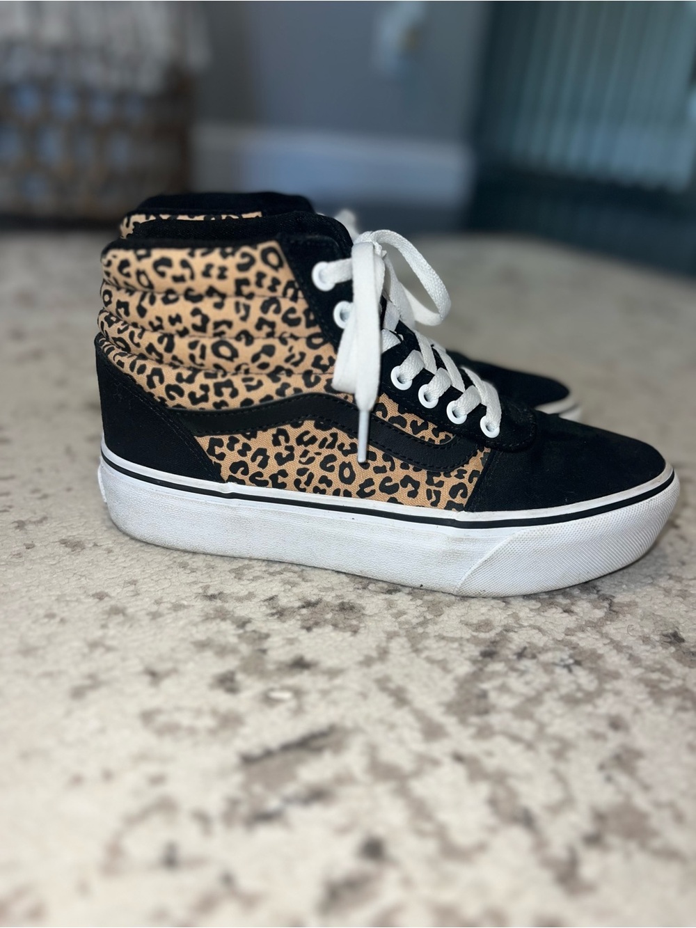 Vans High-Top Leopard Sneakers